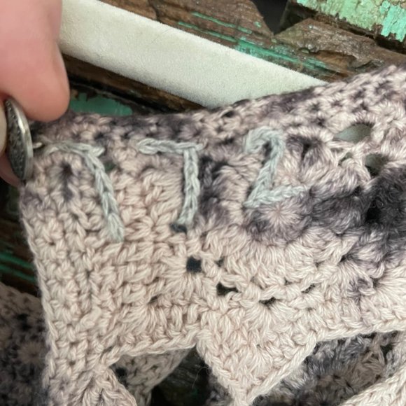 Unique tie-dyed, knit dress with cap sleeves - Picture 7 of 7